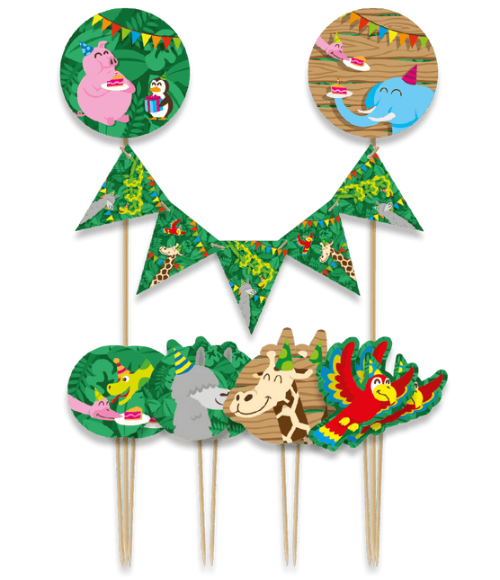 Jungle Taarttopper 30cm - Partywinkel - 8716764241178