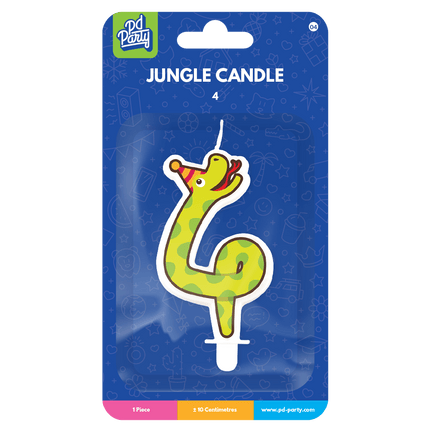 Kaars 4 Jaar Slang van Paper Dreams koop je bij Partywinkel