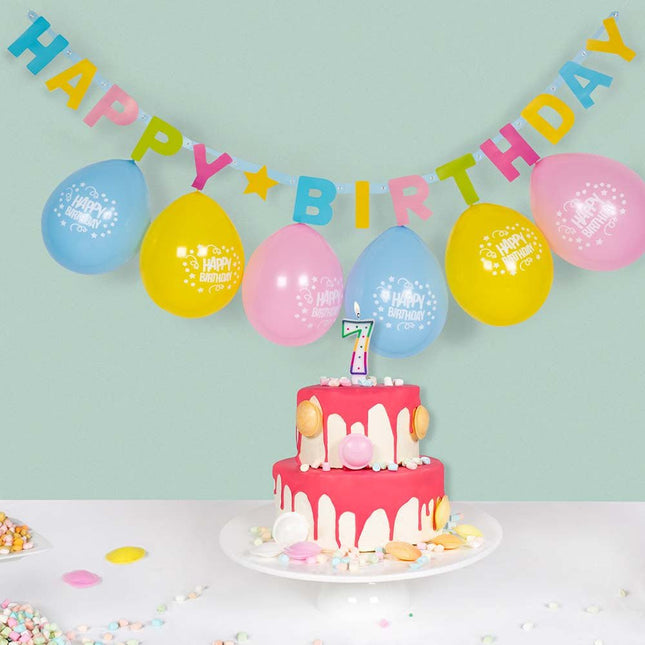 Kaars 8 Jaar 8cm - Partywinkel - 8712026310682
