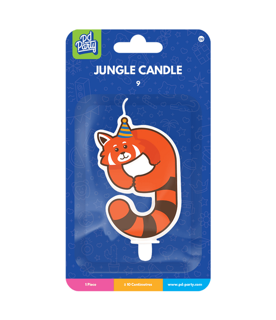 Kaars 9 Jaar Wasbeer van Paper Dreams koop je bij Partywinkel