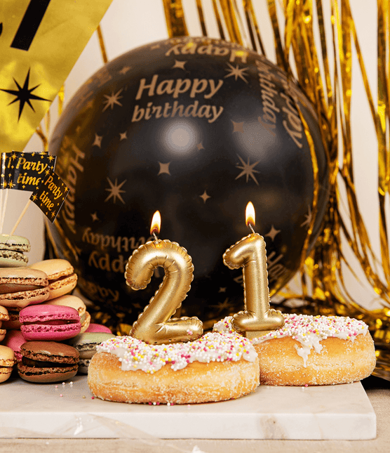 Kaars Folie Ballon Goud 5 10cm van Paper Dreams koop je bij Partywinkel