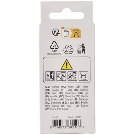 Kaars Retro Cijfer 0 Roze van Folat koop je bij Partywinkel