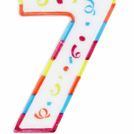 Kaars XL 7 Jaar 17cm - Partywinkel - 8714572229272
