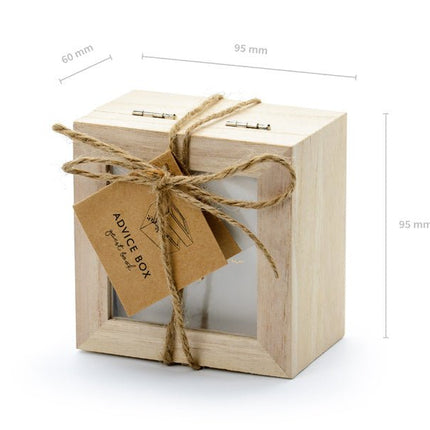 Kaartendoosje Bruiloft 9,5cm van Partydeco koop je bij Partywinkel