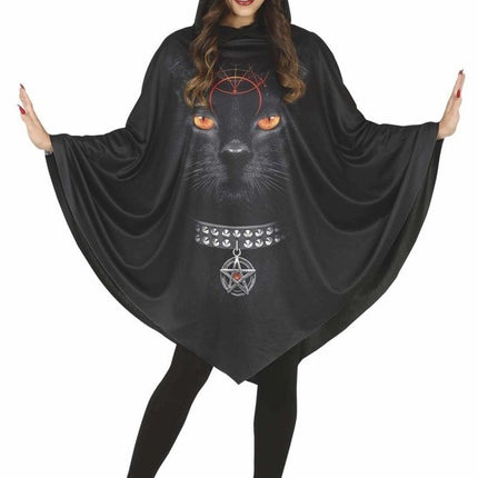 Kat Halloween poncho Dames van Fiestas Guirca koop je bij Partywinkel