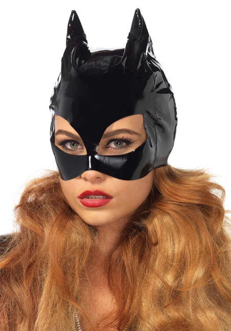 Kat Masker Zwart Vinyl van Leg Avenue koop je bij Partywinkel