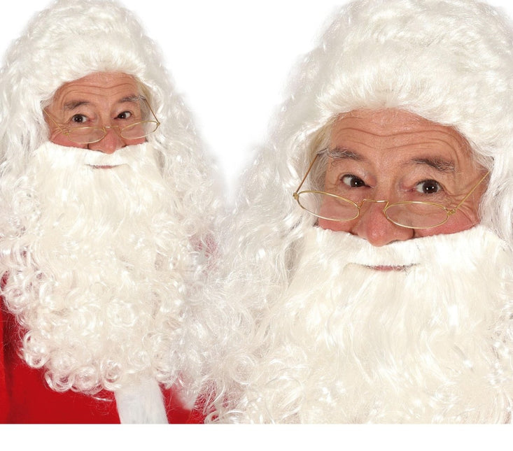 Kerstman Baard en Pruik - Partywinkel - 8434077048634