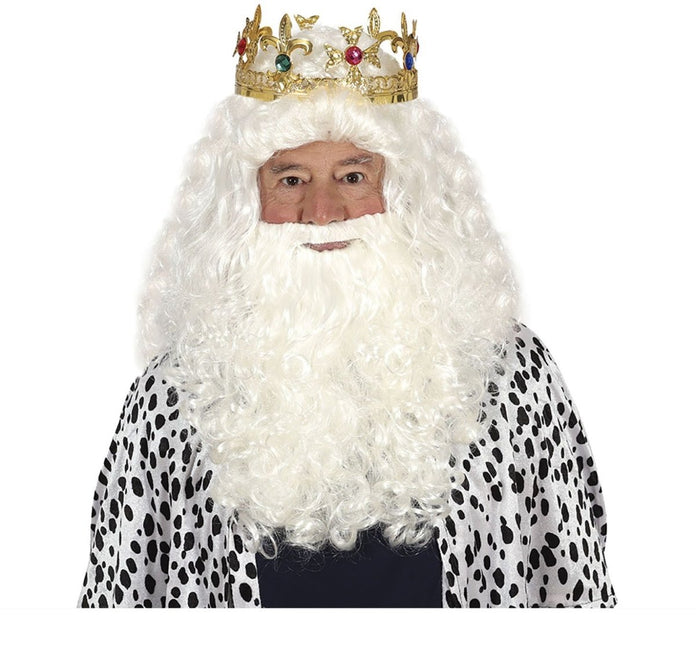 Kerstman Baard en Pruik - Partywinkel - 8434077048634