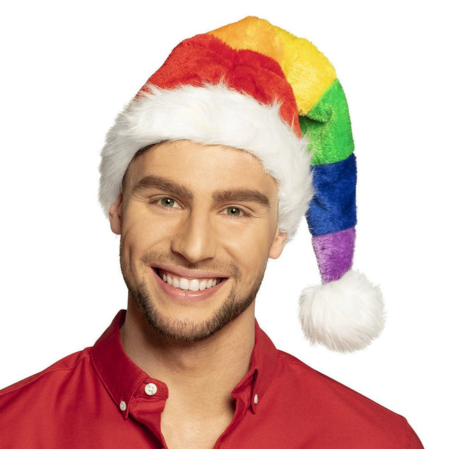 Kerstmuts Regenboog van Boland koop je bij Partywinkel