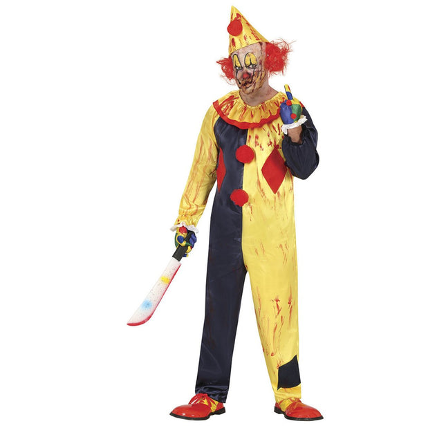 Killer Clown Halloween Kostuum Heren Geel van Fiestas Guirca koop je bij Partywinkel