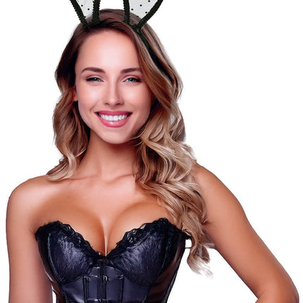 Konijn Haarband Zwart Wit van Fiestas Guirca koop je bij Partywinkel