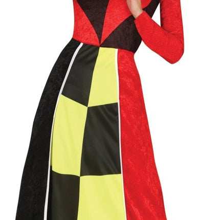 Koningin Jurk Zwart Rood Dames Harten - Partywinkel - 8434077860878