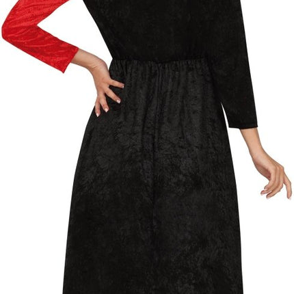 Koningin Jurk Zwart Rood Dames Harten - Partywinkel - 8434077860878