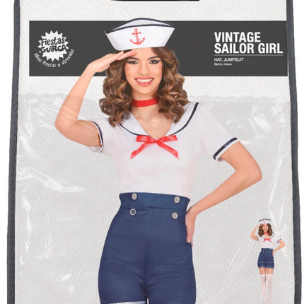 Kostuum Blauw Wit Dames Matroos van Fiestas Guirca koop je bij Partywinkel