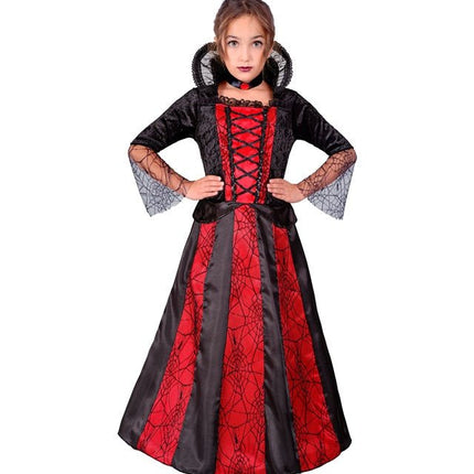 Kostuum Vampier Rood Zwart Meisje van Widmann koop je bij Partywinkel