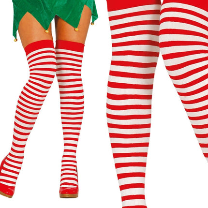 Kousen Rood Witte Strepen 2st van Fiestas Guirca koop je bij Partywinkel