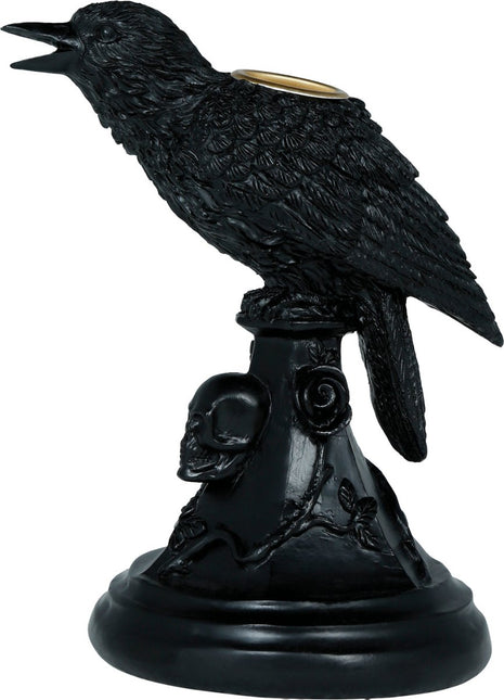 Kraai Kaarsenhouder 16cm van Fiestas Guirca koop je bij Partywinkel