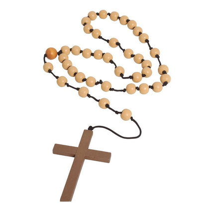 Kralenketting Kruis 75cm van Fiestas Guirca koop je bij Partywinkel
