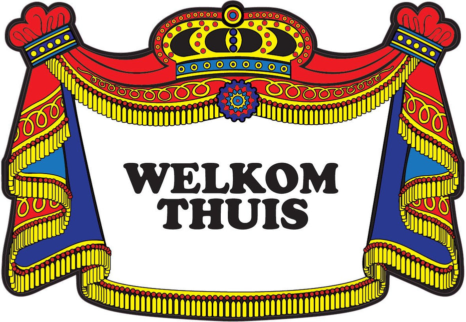 Kroonschilden Welkom Thuis van Haza Witbaard koop je bij Partywinkel