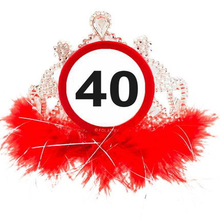 Kroontje 40 Jaar Verkeersbord - Partywinkel - 8714572288408