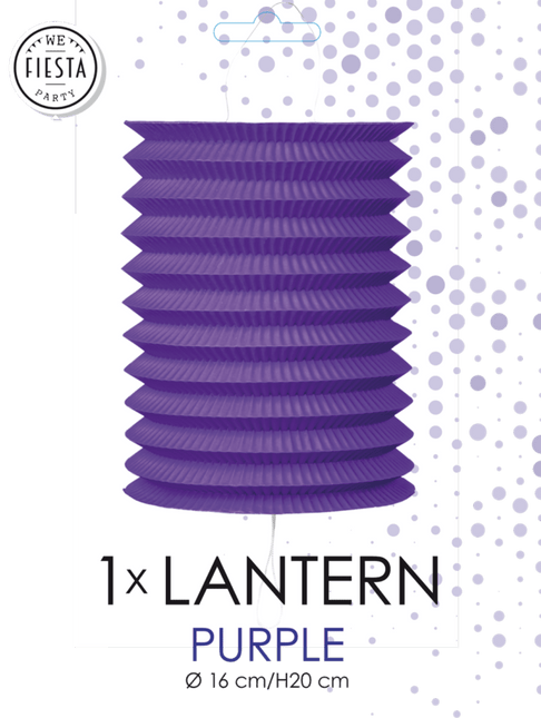 Lampion Paars 16cm van WeFiesta koop je bij Partywinkel
