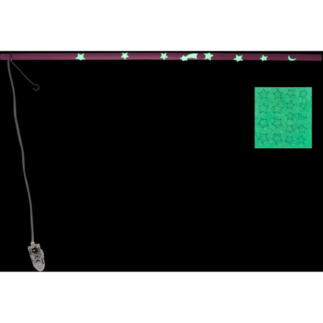 Lampionstokje LED Roze 40cm incl. 17 Glow Stickers van Riethmueller koop je bij Partywinkel