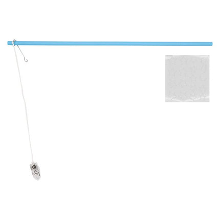 Lampionstokje Met LED Licht Blauw met Glow In The Dark Stickers Hout 40cm van Riethmueller koop je bij Partywinkel