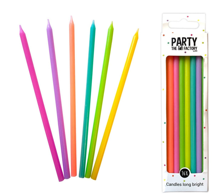 Lange Kaarsjes Bright 15,3cm 16st van Haza Witbaard koop je bij Partywinkel