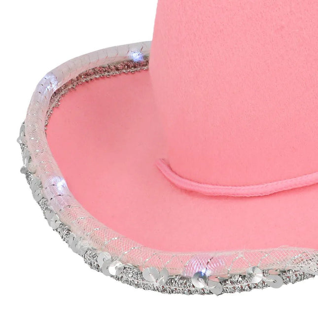 LED cowboyhoed Glimmer van Boland koop je bij Partywinkel