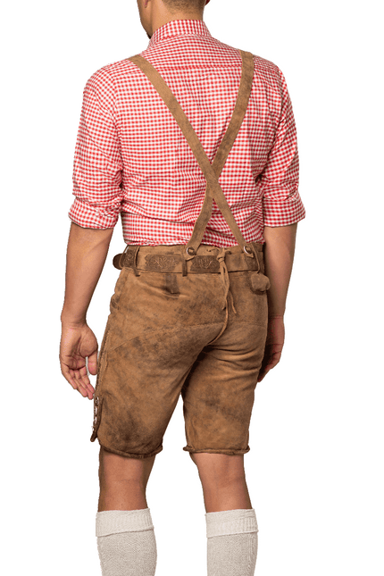 Lederhose Bruin Kort Lech van Tannhauser koop je bij Partywinkel