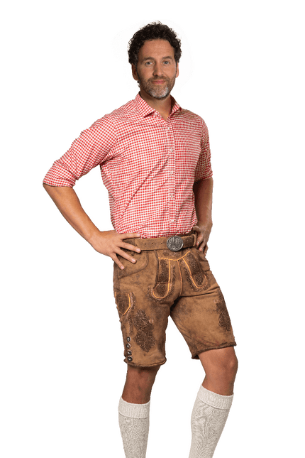 Lederhose Bruin Kort Lech van Tannhauser koop je bij Partywinkel