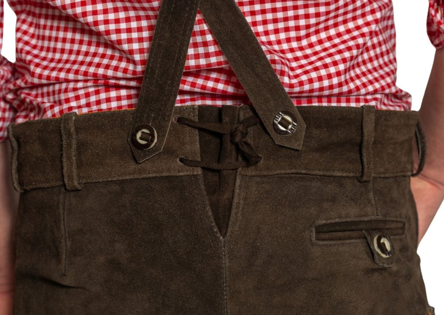 Lederhose Bruin Lang Gerlos van Partychimp koop je bij Partywinkel