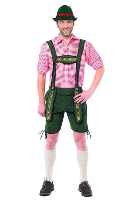 Lederhose Kort Groen van Partychimp koop je bij Partywinkel