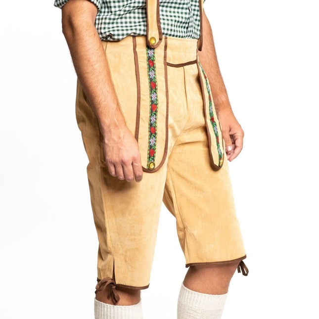 Lederhose Lang Bruin van Partychimp koop je bij Partywinkel
