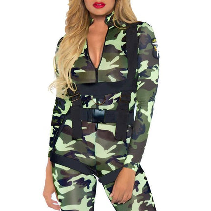 Leger Jumpsuit Dames Leg Avenue - Partywinkel - 714718482910