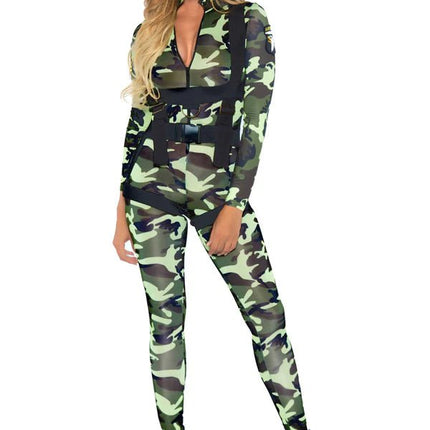 Leger Jumpsuit Dames Leg Avenue - Partywinkel - 714718482910