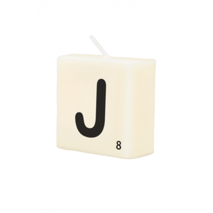 Letter Kaarsje J 4cm van Paper Dreams koop je bij Partywinkel