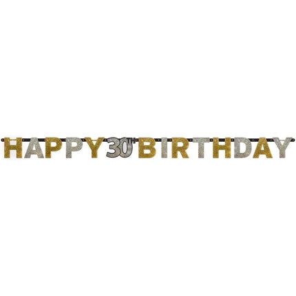 Letterslinger 30 Jaar Happy Birthday 210cm van Riethmueller koop je bij Partywinkel