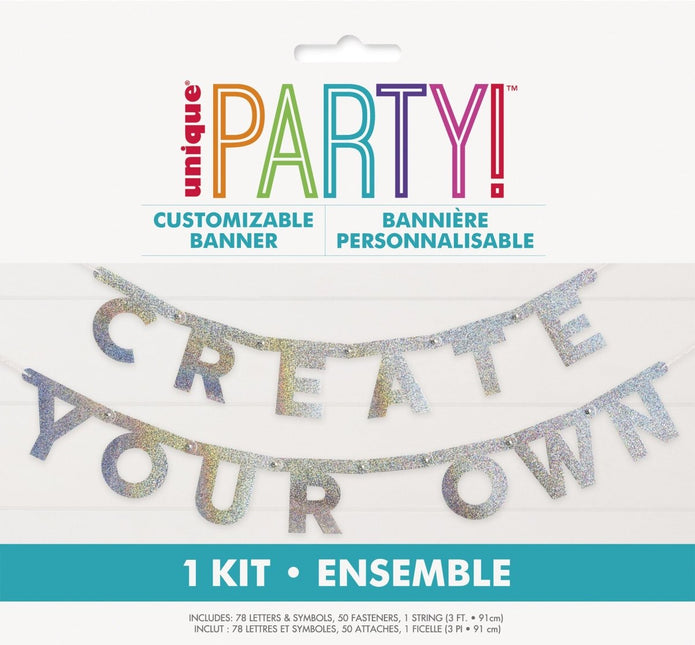 Letterslinger Glitter Diy Pakket 139 delig van Unique koop je bij Partywinkel