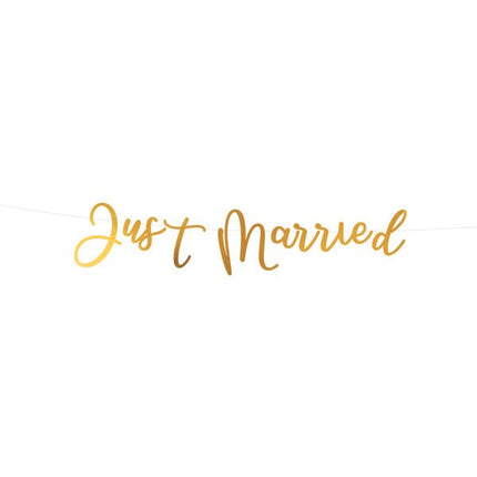 Letterslinger Just Married 91,5cm van Riethmueller koop je bij Partywinkel