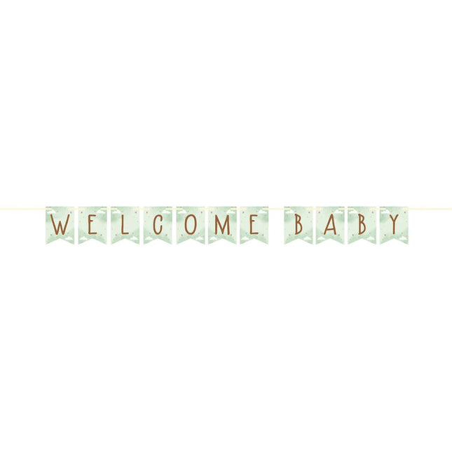 Letterslinger Welcome Baby 2.6m van Creative Converting koop je bij Partywinkel