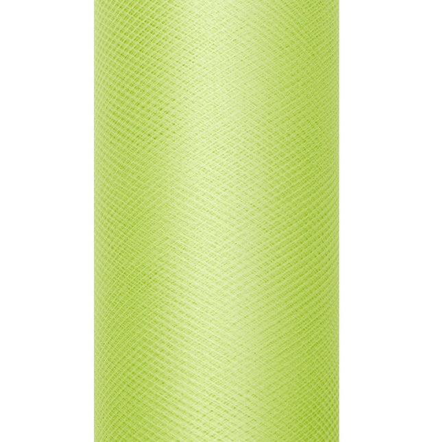 Licht Groene Tule Rol 30cm 9m van Partydeco koop je bij Partywinkel