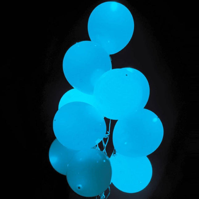Lichtblauwe Led Ballonnen 30cm 5st van Folat koop je bij Partywinkel