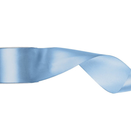 Lichtblauwe Lint Satijn 25m van Partydeco koop je bij Partywinkel