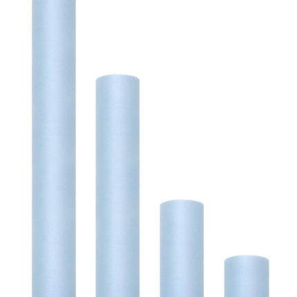 Lichtblauwe Tule Rol 15cm 9m van Partydeco koop je bij Partywinkel