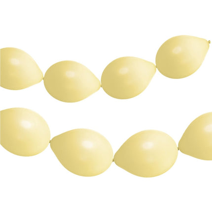 Lichtgele Ballonnenslinger Powder Yellow 3m 8st van Folat koop je bij Partywinkel