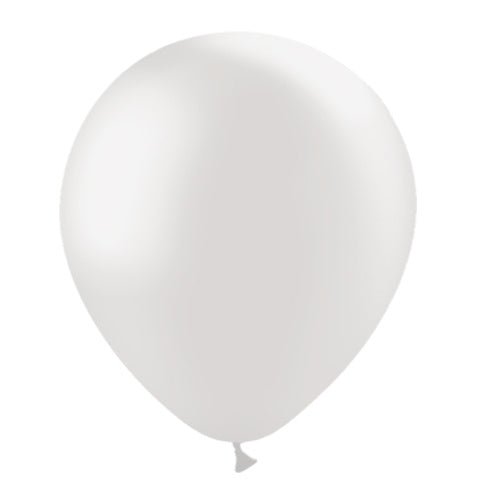 Lichtgrijze Ballonnen Metallic 30cm 50st van Balloonia koop je bij Partywinkel