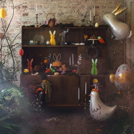 Lichtgroene Honeycomb Paasei 12cm van Partydeco koop je bij Partywinkel