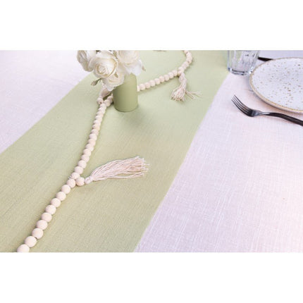 Lichtgroene Tafelloper Katoen 5m van CHAKS koop je bij Partywinkel