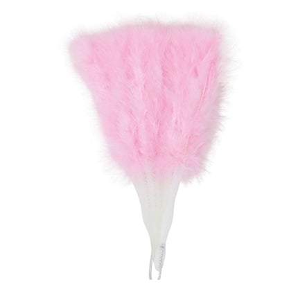 Lichtroze Handwaaier Veren 45cm - Partywinkel - 8434077181133